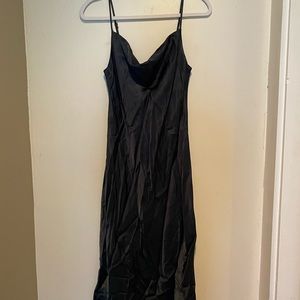 Zara Silk Dress - Dark Green